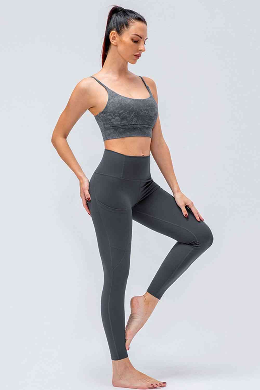Tropic Pacific Breathable Wide Waistband Active Leggings with Pockets