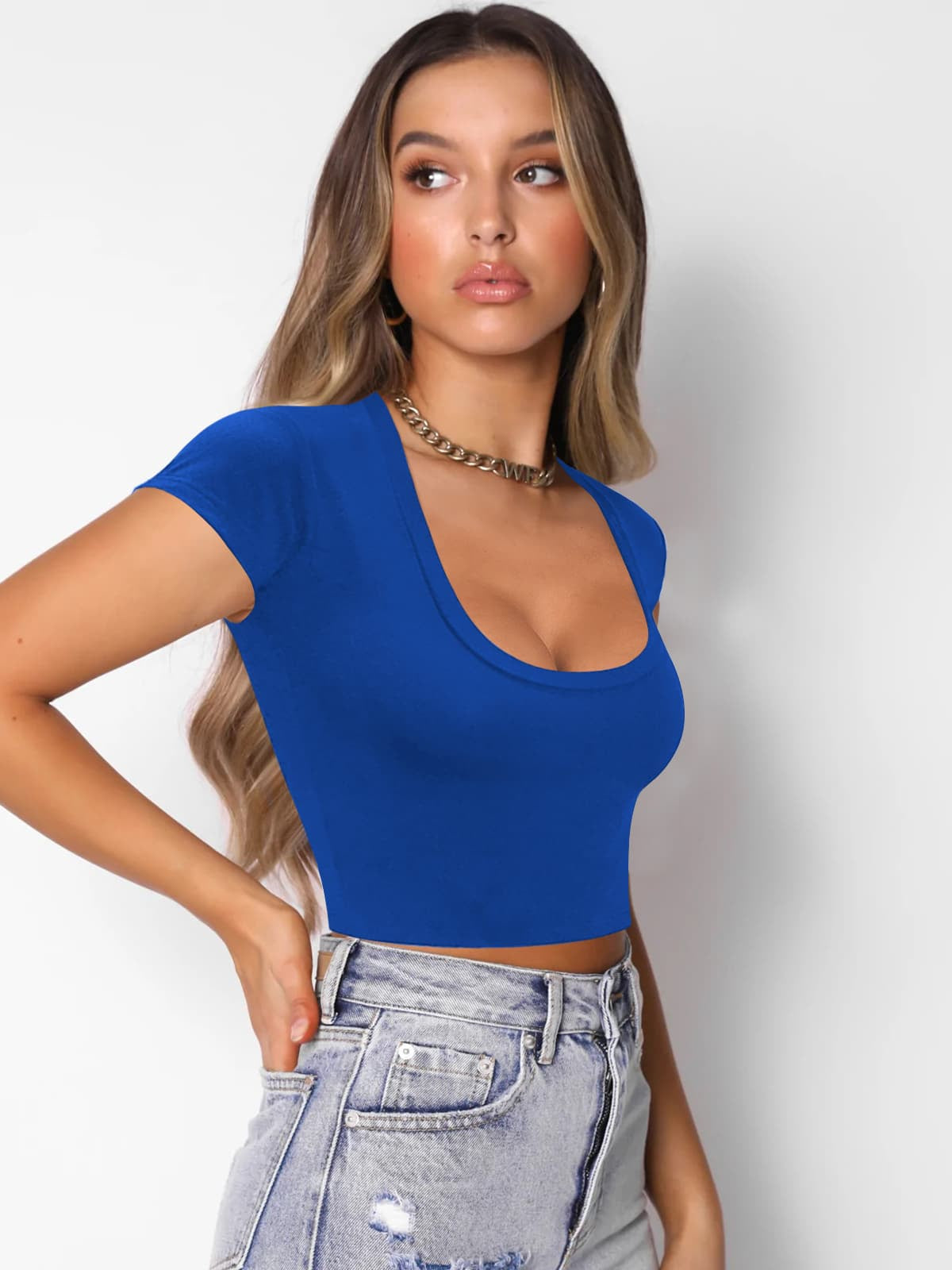 Tropic Pacific Square Neck Cropped top